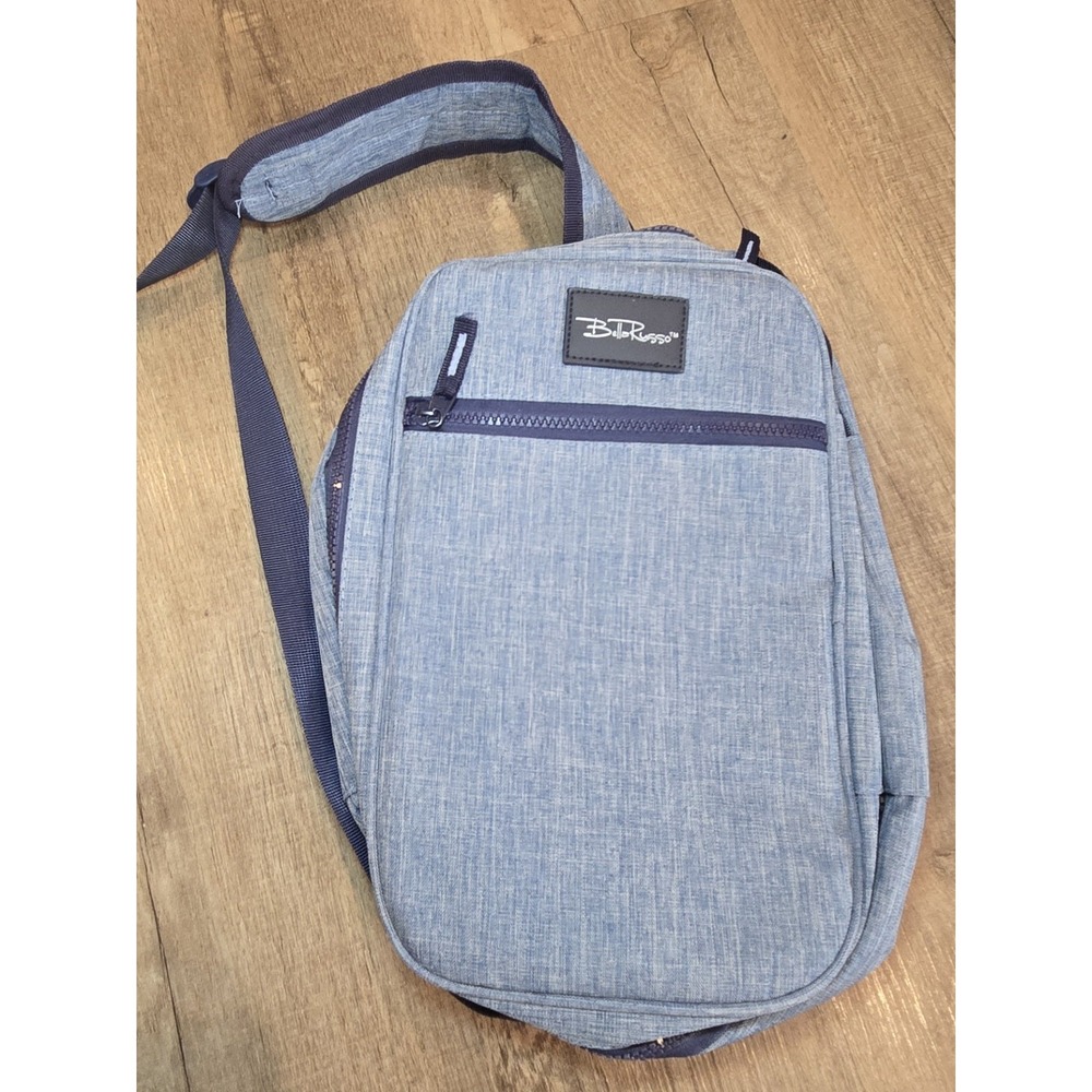 Bella Russo Insulated Backpack And Matching Cooler Sling Bag Blue/ Denim